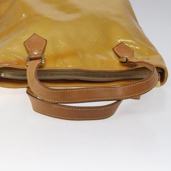 LOUIS VUITTON Monogram Vernis Houston Hand Bag Beige M91004 - Picture 8 of 16